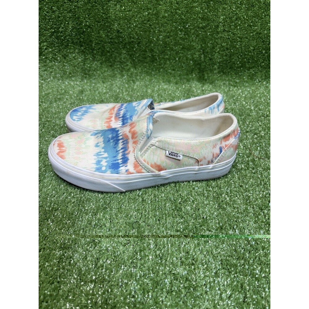 Vans Shoes Womens 7 Asher Tie Dye Sneakers Slip On 751505 Multicolor Casual OTW